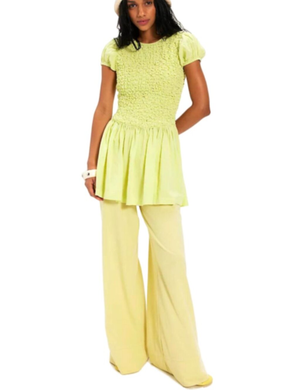 FREE PEOPLE Say Hello Smocked Tunic Dreaa XS